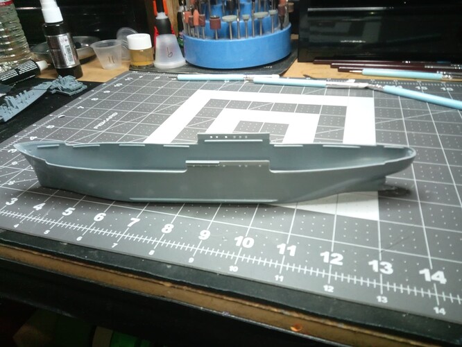 assembled hull side