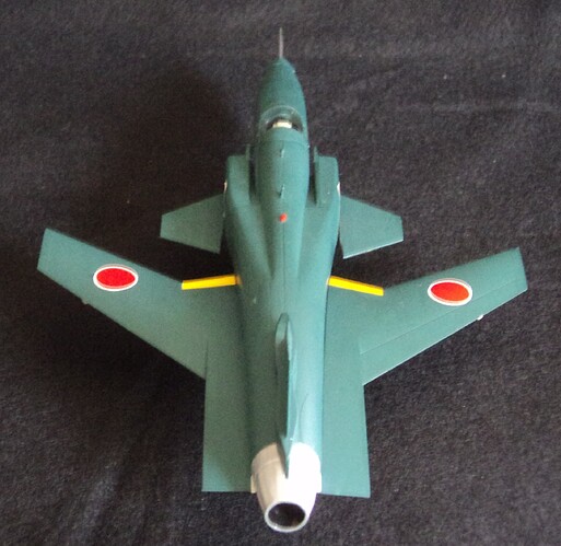 風着 Ｃｏｌｏｒｓ　ｏｆ　Ｉｎｄｉａ Grumman X-29 painted in Japanese retro WW2 Kyushu J7W
