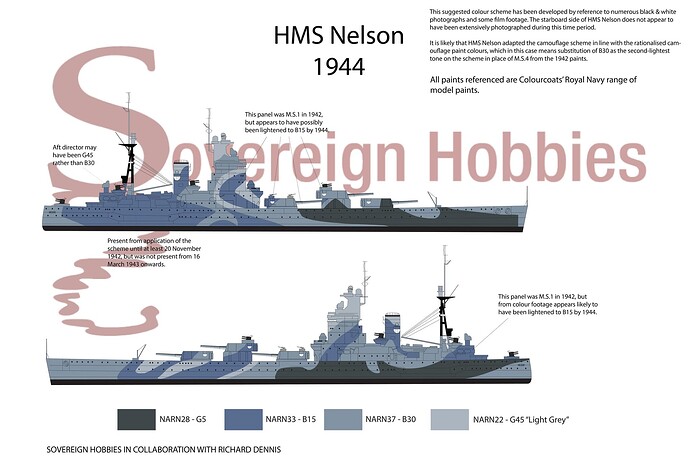 hms nelson 1944 camo