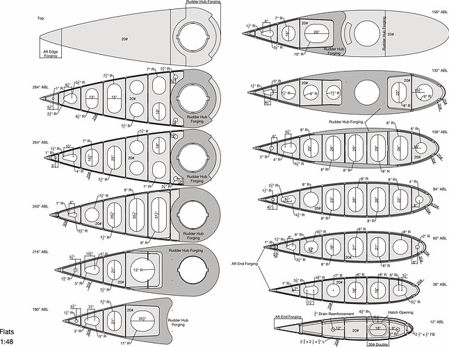 Rudder Cross Sections p1