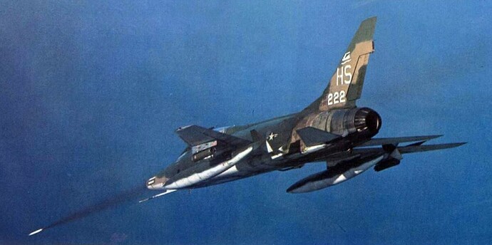 F-100F-Misty-FAC HS-222 firing a rocket