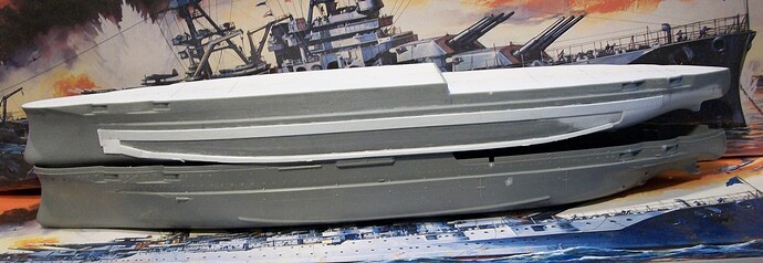 portside, unmodified hull bottom, being modified top