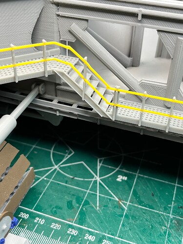 Stairs Yellow Rails Installed