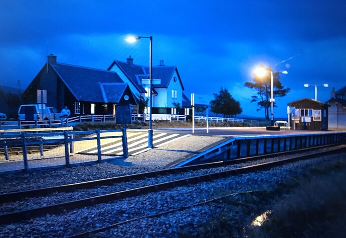 Corrour Station in the evening.