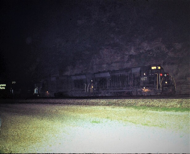 CR. Horseshoe Curve at night, May 1977
