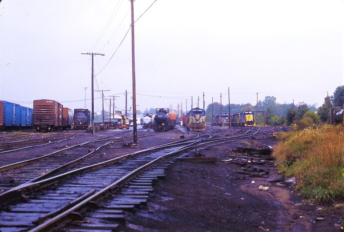 Delaware & Hudson yard in Green Ridge, Scranton, PA. Oct 1979