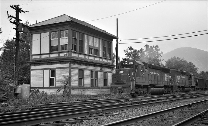 Photo 8.  SD-45 #6142 Banks Tower, PP&L coal train,  Middle Division, Aug 17, 1975
