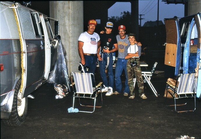 D&H. Barry Jr, Barry Sr, Ron K and Ed K. Binghamton, NY. Aug 1984