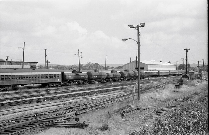 CNJ. Raritan coach yard & engine terminal. Aug 1971