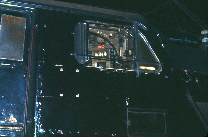 NJT. GG-1 #4875 cab view. 8-1980