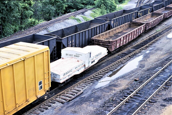 Conrail. Test car. Enola, PA. July 18, 1984