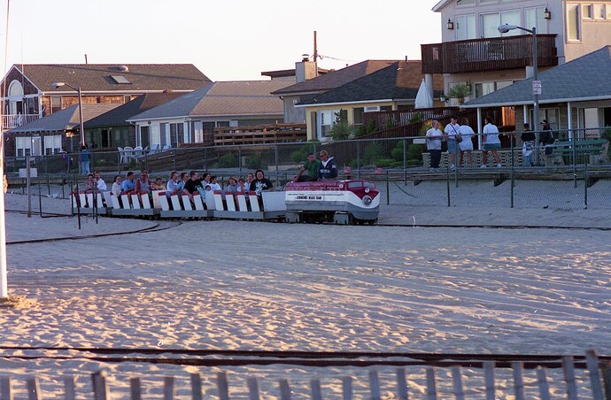 Point Pleasant Beach, NJ. Jenkinson's Beach train. Sept 1998.