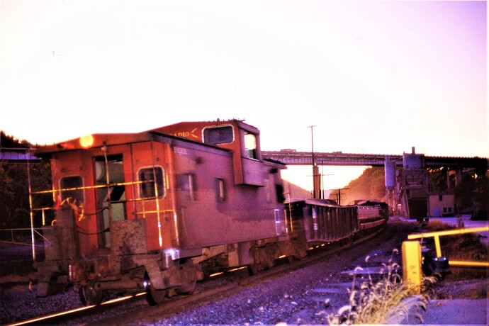 D&H northbound freight train near Rt 80, White Haven, PA. October 1984