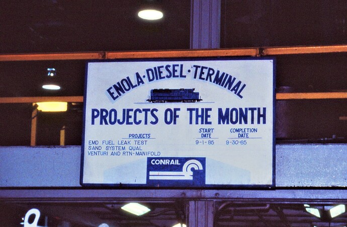 Conrail. Enola, PA Diesel Terminal. May 1986