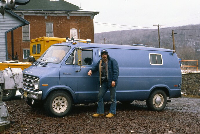 1977 Dodge Van &  Barry T.  Avoca, PA. March 1980. Photo Ed K.