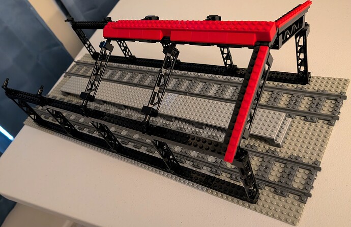 steel frame locomotive shed - real world MOC - WIP
