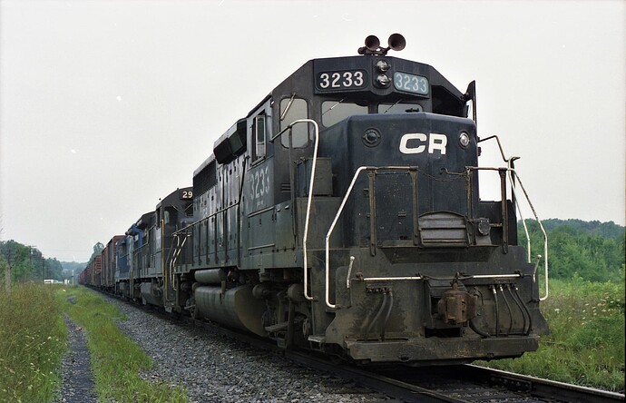 Photo 46. GP-40 # 3233 with freight in New Jersey. August 12, 1978