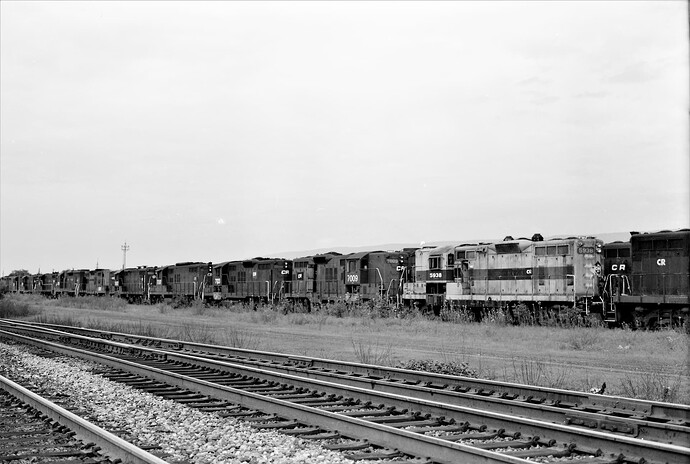 Conrail. Altoona, PA. Diesel scrap line in 1978