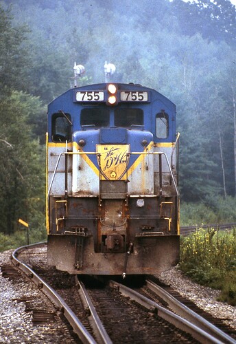 D&H GE.U-33-C # 755. Belden Hill in NY. Aug 1984