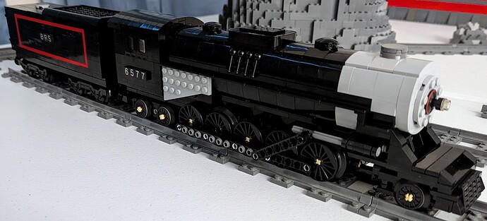2-10-4 steam locomotive - real world MOC - front