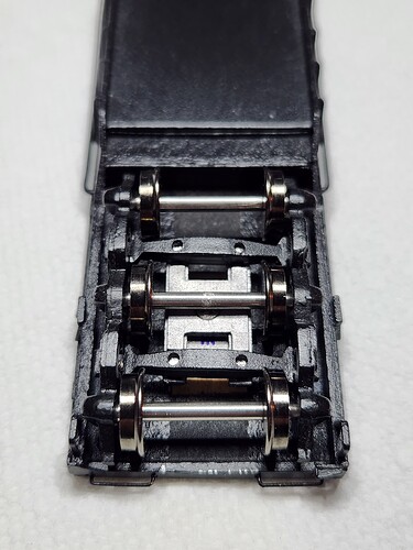QCM 61' Well-hole flatcar - Truck installed