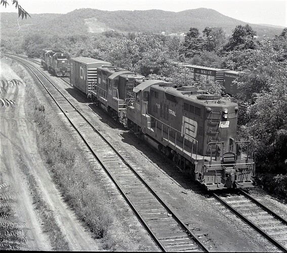 GP-9's #7181,7242 , Enola,PA, July 16, 1976