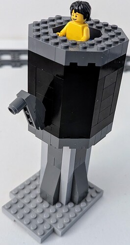 steam locomotive refueling towers - small - real world MOC - water tower - front