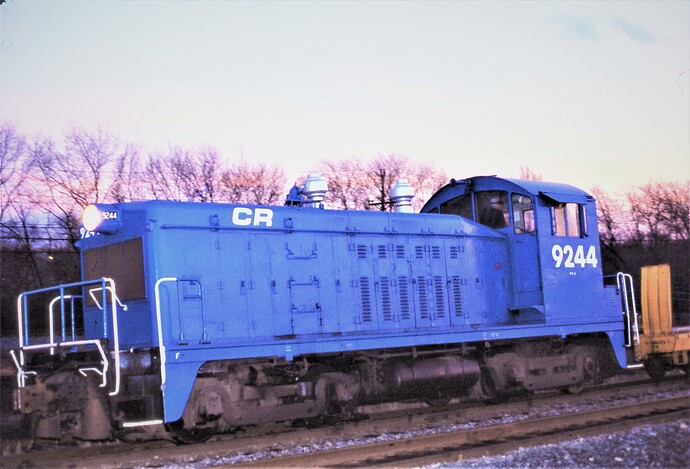 Photo 60. NW-2 #9244 in the Manville-Weston NJ yard. May 1978