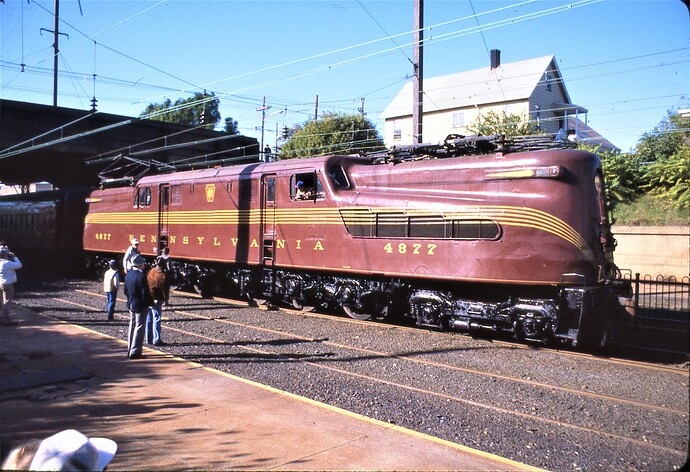 NJT. Photo runby at Perth Amboy on last run of GG-1's. Oct 1983
