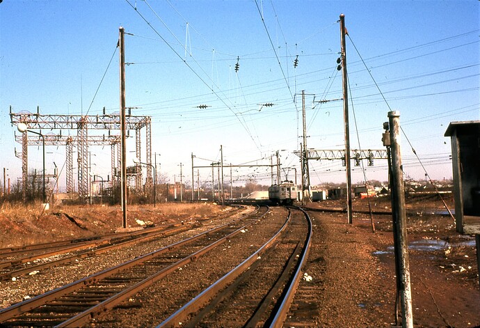 Penn Central. Jersey Ave station, New Brunswick, NJ. March 1972