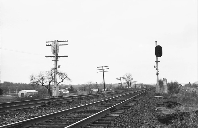 CNJ. Mile post 38 view looking west. 1972