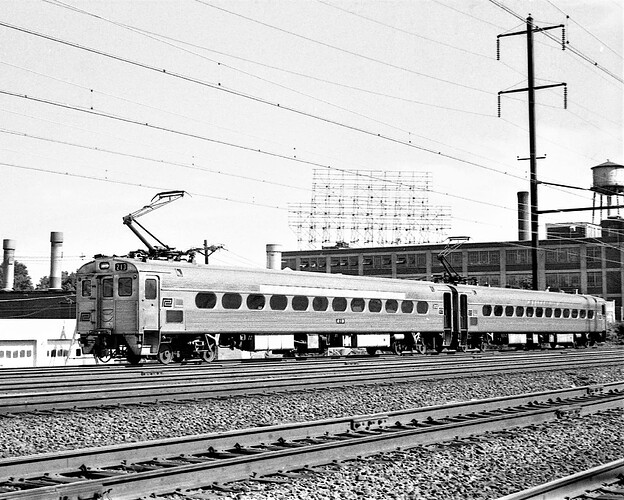 Penn Central Pioneer trainset #213. No. Rahway, NJ. Sept 1973