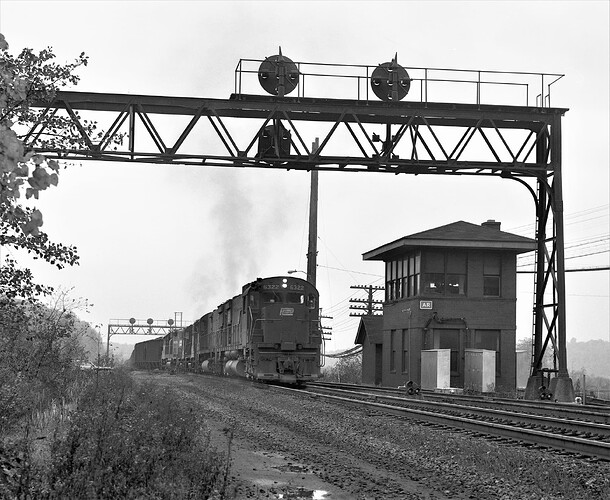 Alco C-630 #6322 at AR Tower, Gallitzin, PA in Oct 1974