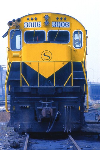 NYS&W C-430 #3006 front shot. Binghamton, NY. Aug 1984