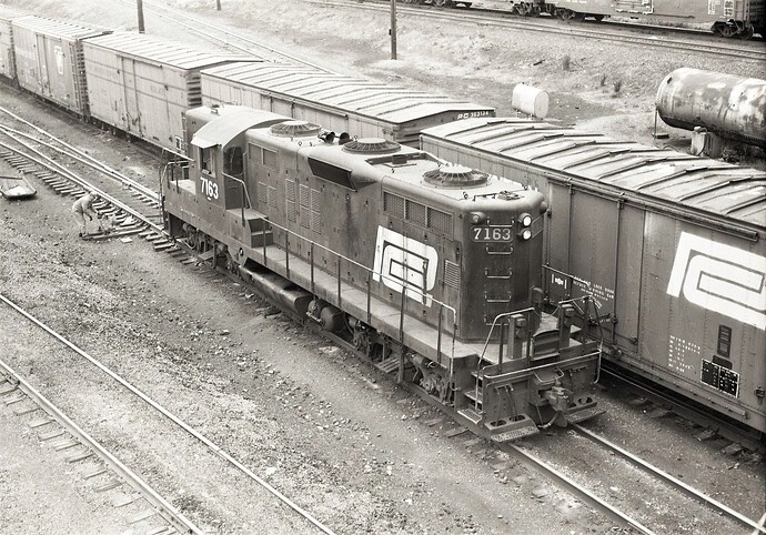 PC GP-9 # 7163, Enola, PA. June 1975