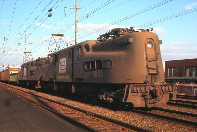 GG1 #4853, New Brunswick, NJ April, 26, 1973
