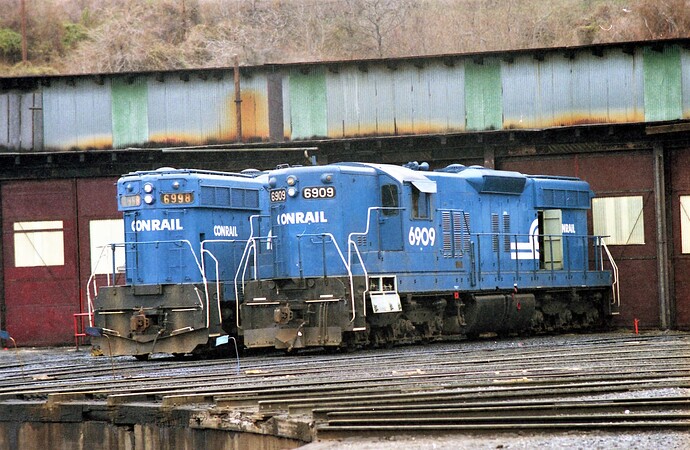 Photo 11. SD9 # 6909 & #6998 at Allentown, PA Engine terminal. March 1980