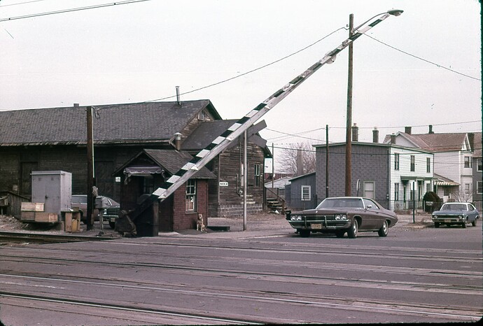 NJT. Augusta St manual crossing gates in South Amboy, NJ
