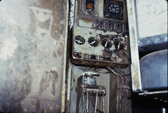 NJT. GG-1 #4875 engineer control view. 8-1980
