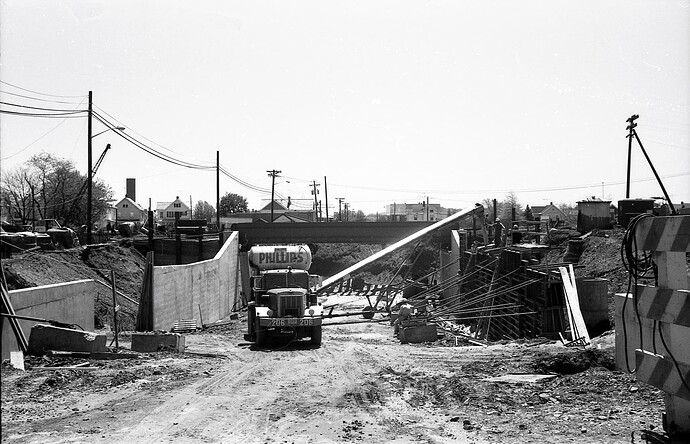 CNJ. FirstAvenue rebuild. Raritan, NJ.  October 1973