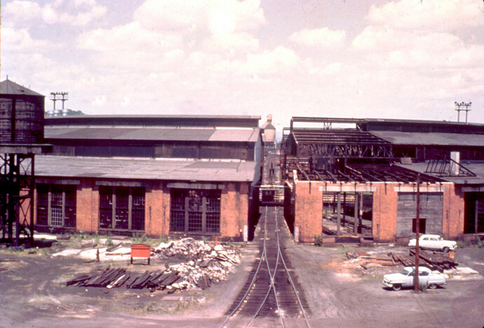 PRR Roundhouse No. 2 car shop demolition Jul 6 1961 1024x