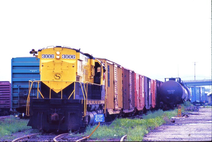 NYS&W C-430 #3006. Switching the Binghmton, NY yard. Aug 1984