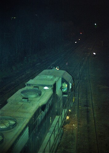 Conrail. Night time at Enola, PA in Sept 1980