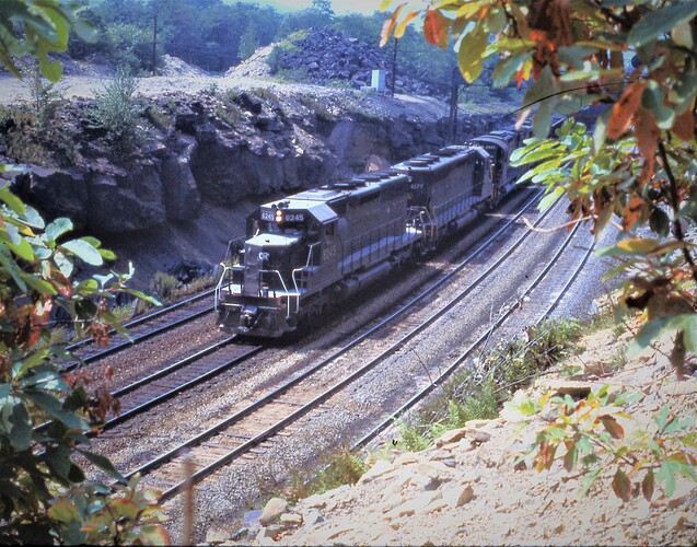CR. SD40 #6347, SD45 #6177, C430 #2443 & RS27 #2407. Benny, Sept 1977