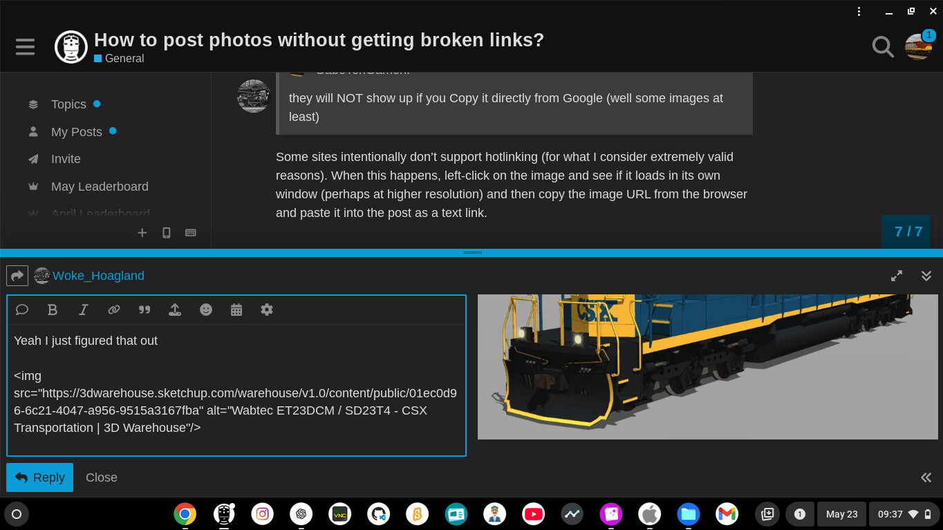 How to post photos without getting broken links? - General - Trains.com ...